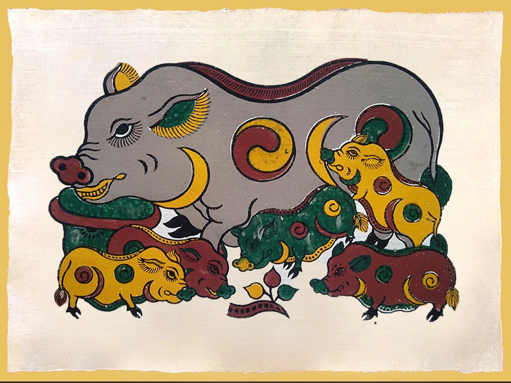 Minh họa tranh dân gian Việt Nam